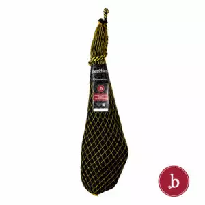 Jamón de Bellota Ibérico 75% Raza Ibérica presentación con malla