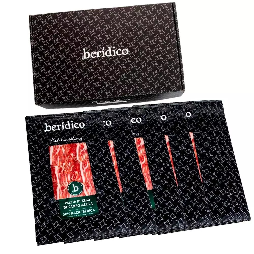 Paleta de Cebo de Campo , 50% raza ibérica, pack de 9 sobres al vacío