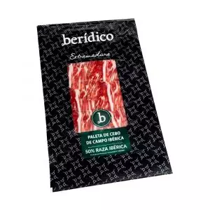 Paleta de Cebo de Campo , 50% raza ibérica al vacío, sobre de 100 g