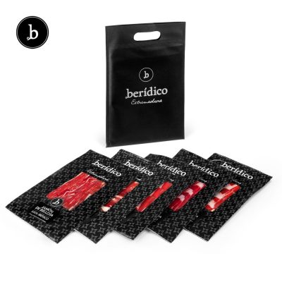 Jamón Ibérico Bellota 100% cortado cuchillo y envasado al vacío, 5 unidades