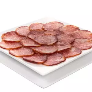 plato de Lomo de Bellota 100% Ibérico loncheado a cuchillo